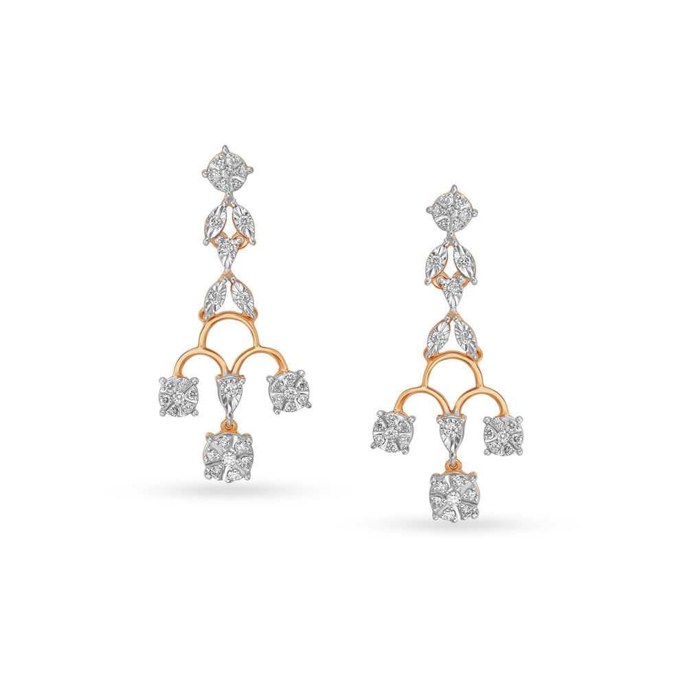 Diamond chandelier earrings with pearl drops | Bejewelled Finds