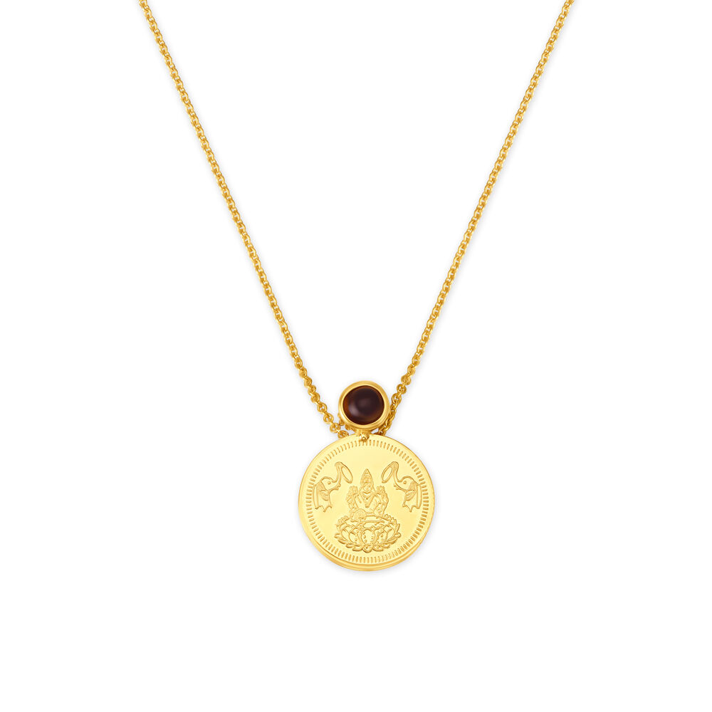 Gold Plated Hanuman Ji Coin Necklace – Japam