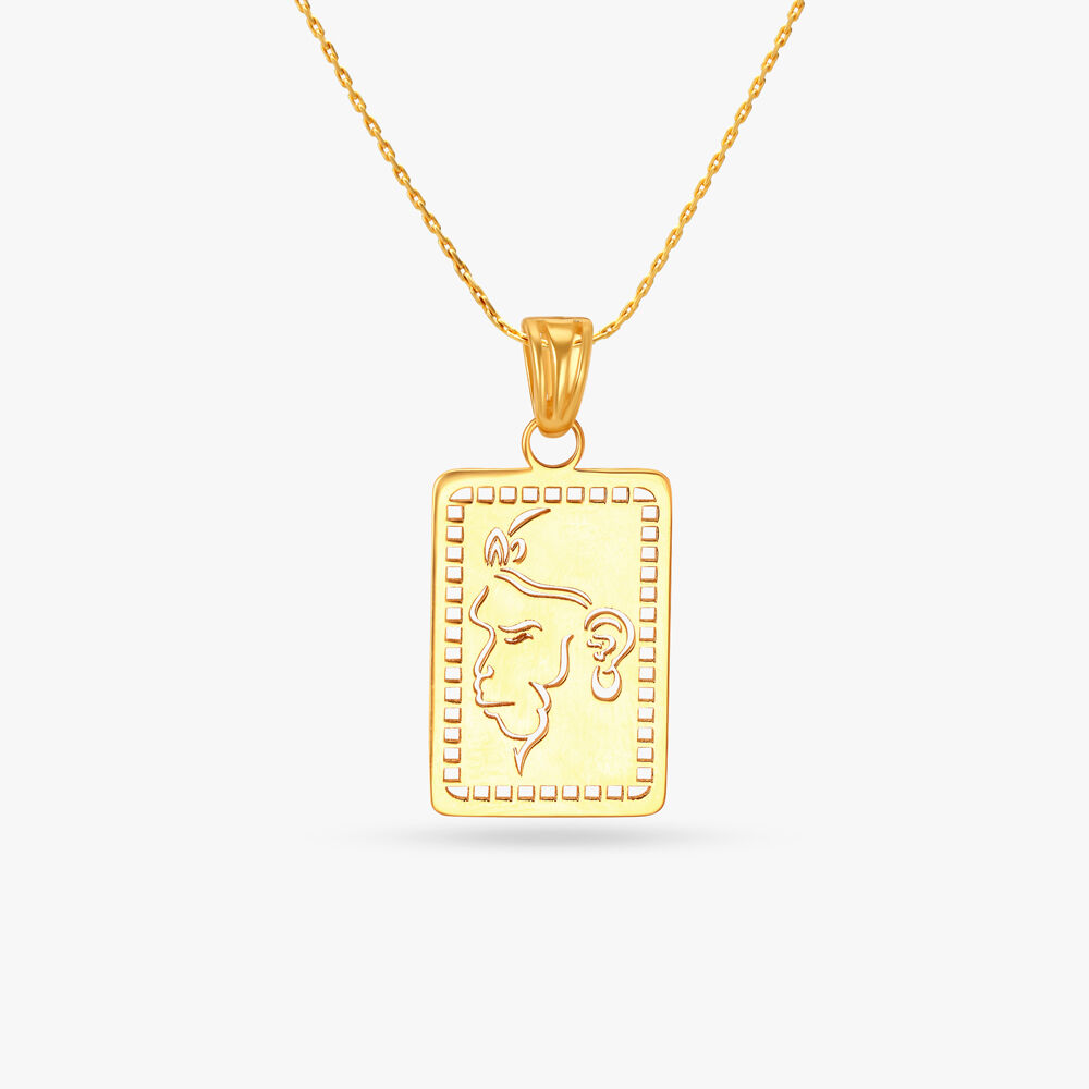 Gold hanuman pendant deals tanishq