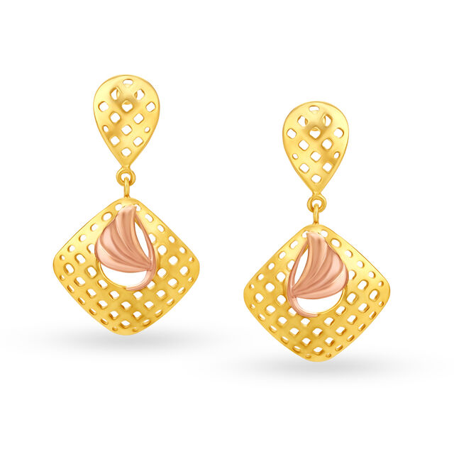 Radiant Gold Pendant and Earrings Set