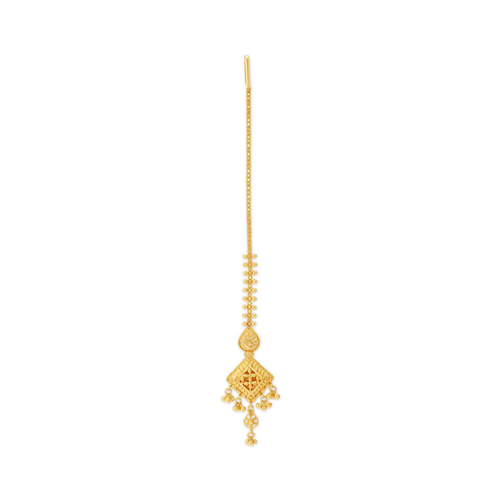 Maang tikka sale in gold design