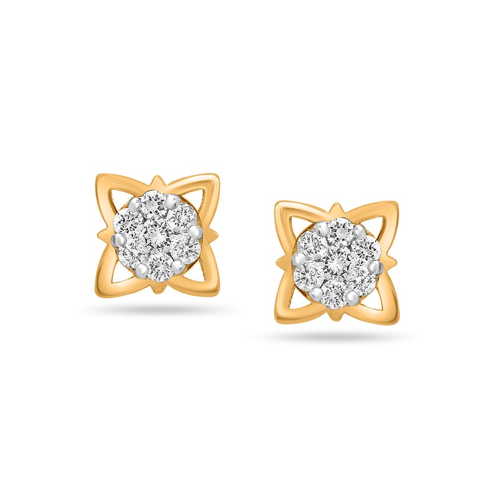 18kt Yellow Gold Stud Earrings to Match Your Elegance  Mia
