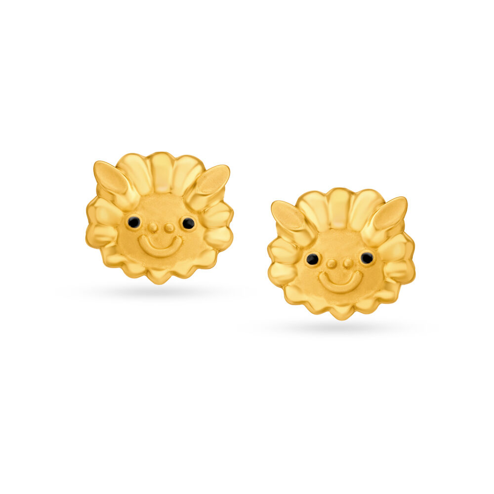 Tanishq 22 Karat Yellow Gold Stud Earrings