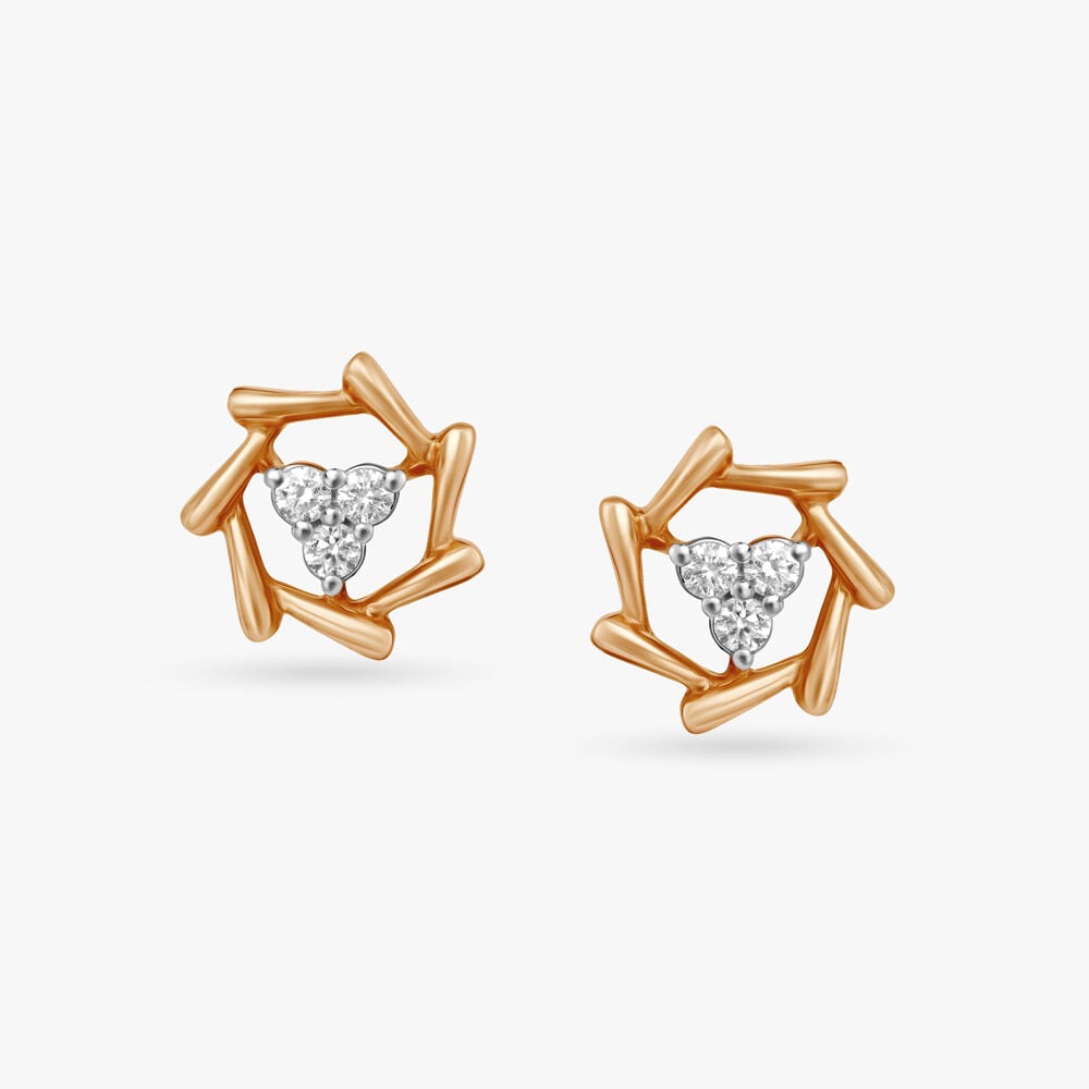 Marquise Star Stone Stud Earrings Sparkling Kammal Designs ER25098