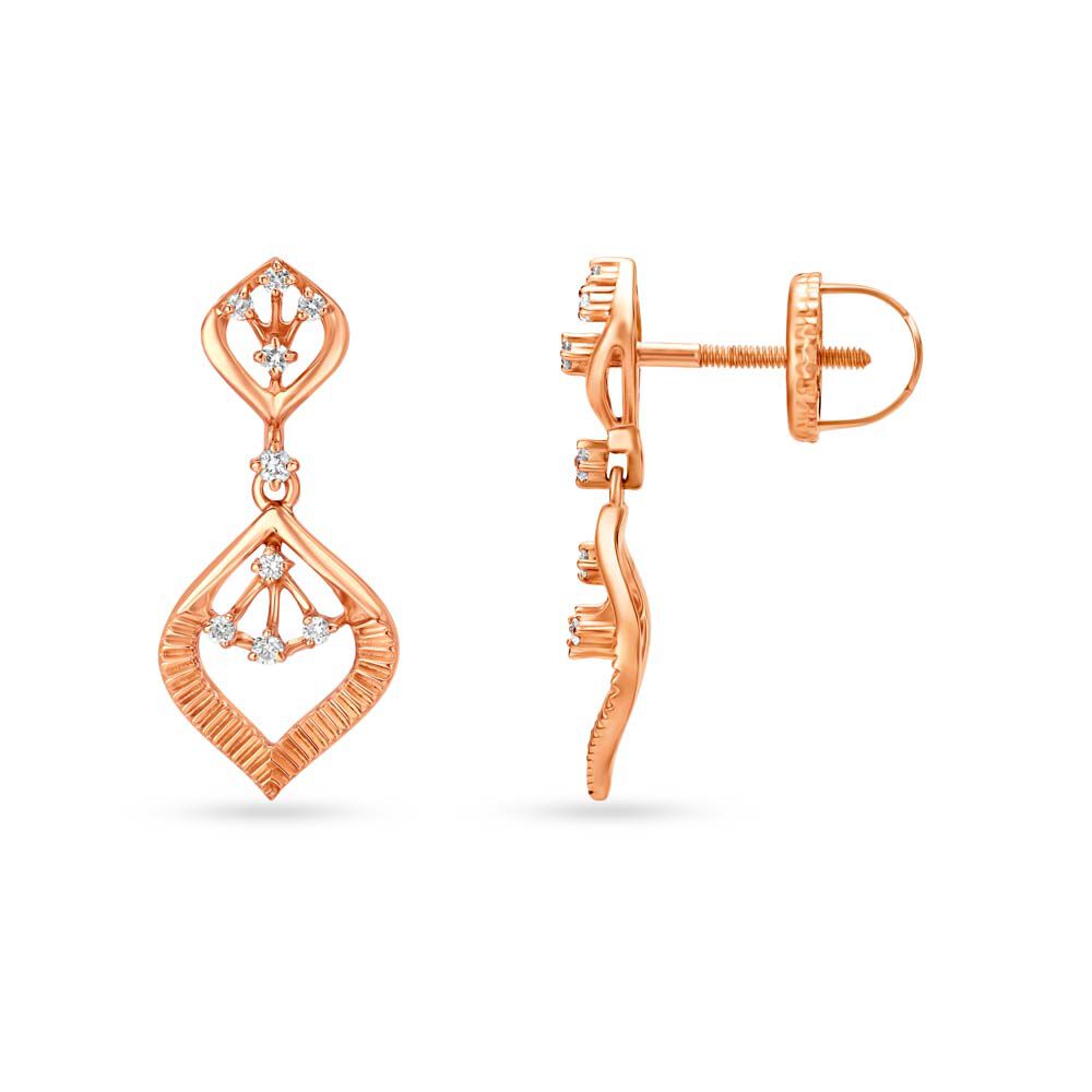 Mia by Tanishq 14 KT Opulent Rose Gold Drop Earrings Rose Gold 14kt Drop  Earring Price in India - Buy Mia by Tanishq 14 KT Opulent Rose Gold Drop  Earrings Rose Gold