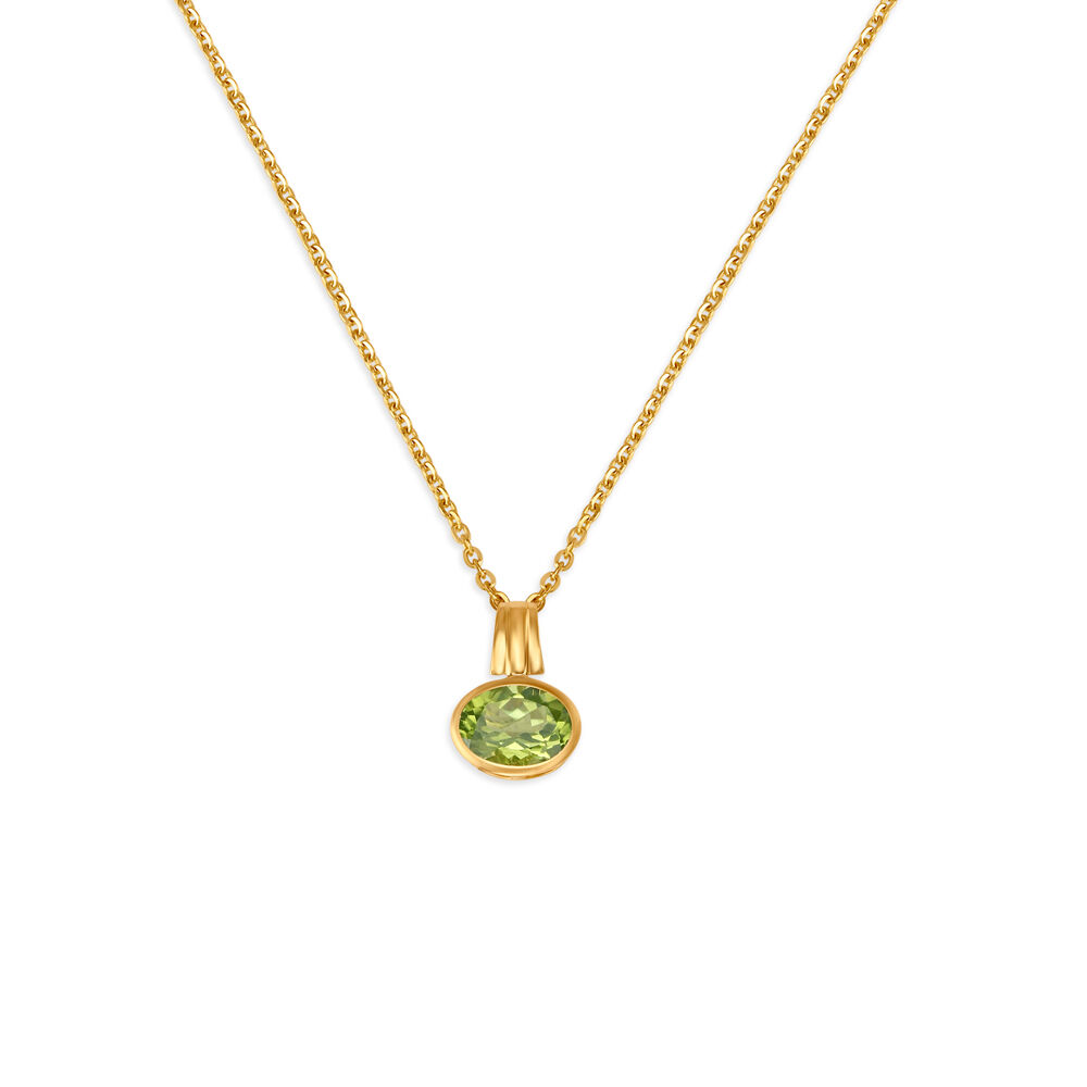 Heart Shaped Peridot Necklace in 10K Yellow Gold – Ann-Louise Jewellers