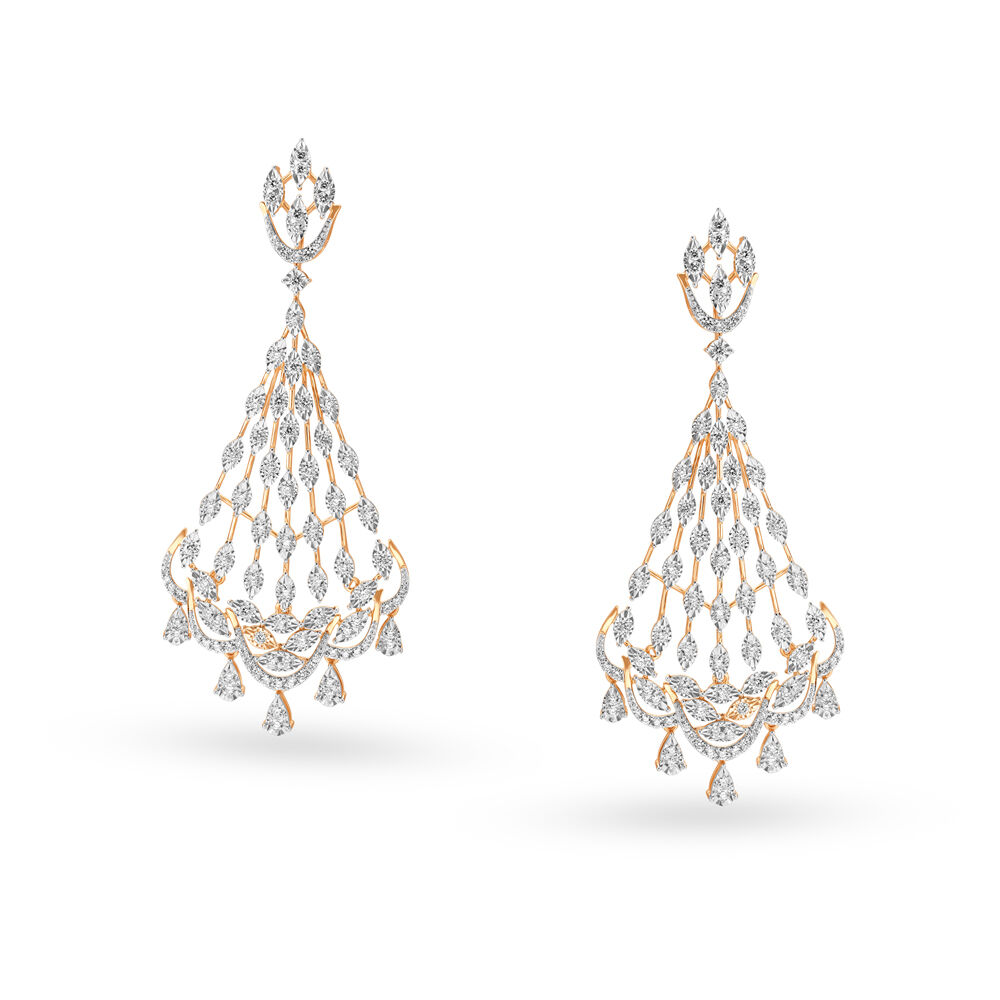White Gold And Diamond Chandelier Earrings Available For Immediate Sale At  Sotheby's
