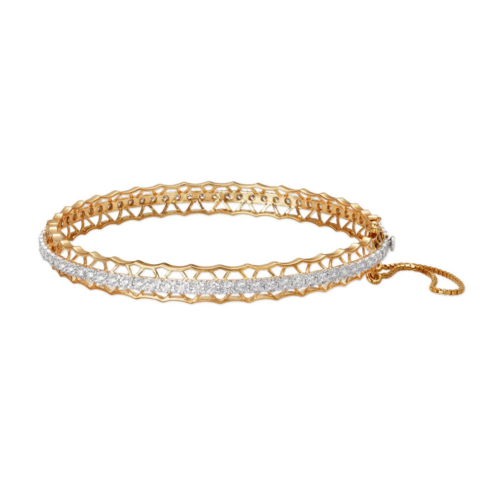 Tanishq 18KT Gold and Diamond Bangle 45 x 55 mm in Ahmedabad at best price  by Tanishq  Justdial