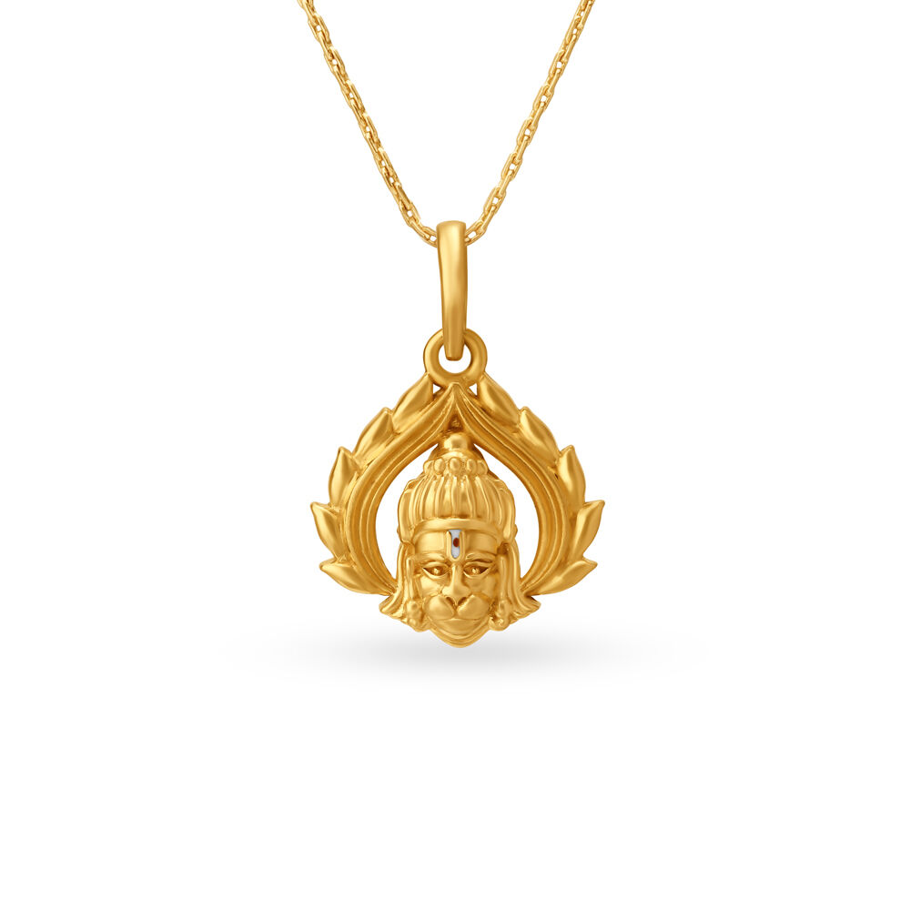 Gold hanuman pendant deals tanishq