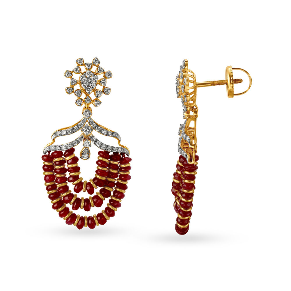 Breathtaking Diamond Drop Earrings with Chandelier design