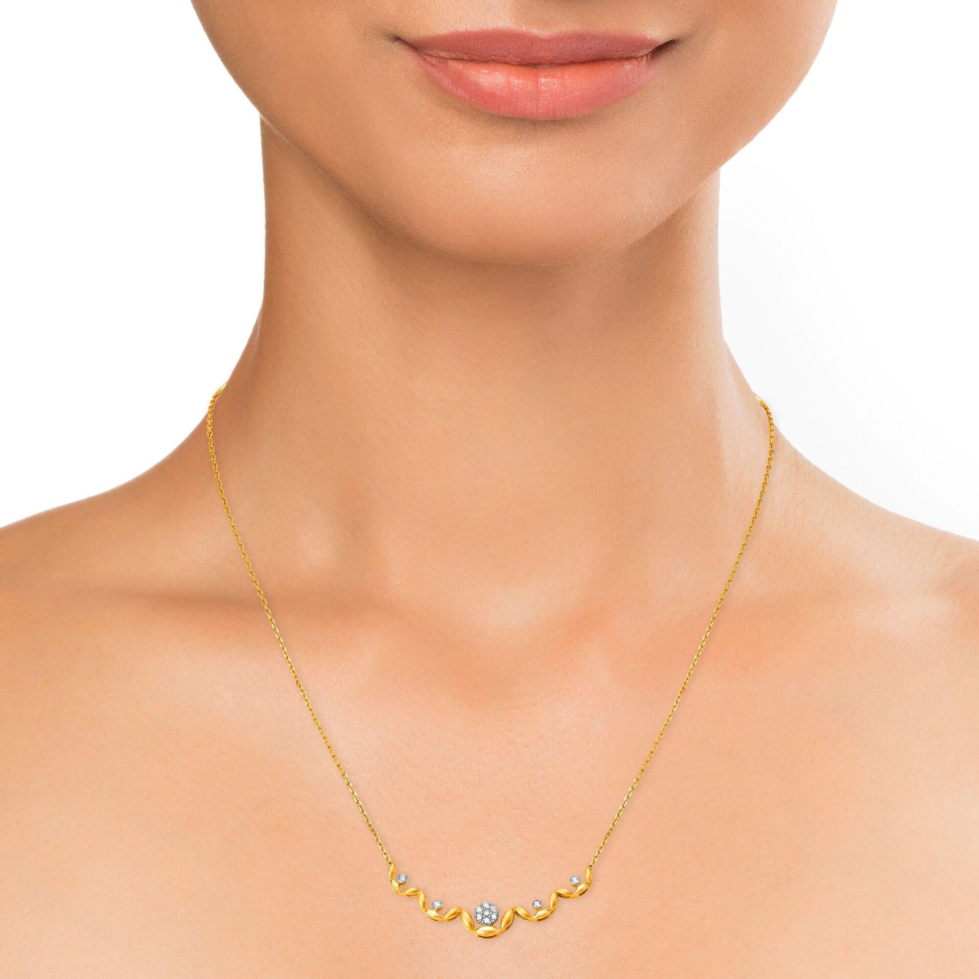 Pomellato Fancy Diamond Bow Yellow Gold Necklace – Opulent Jewelers