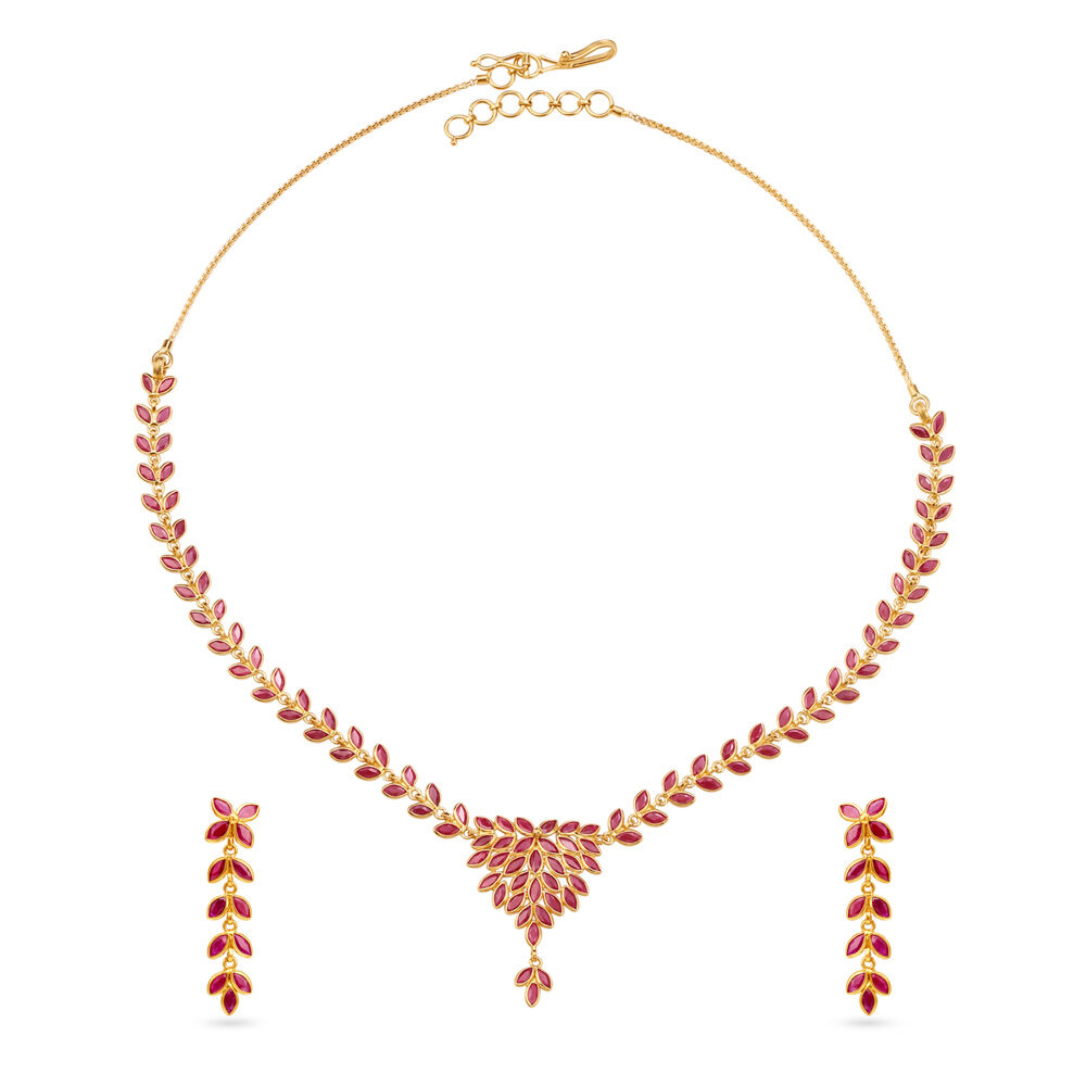 Ruby necklace sale set grt