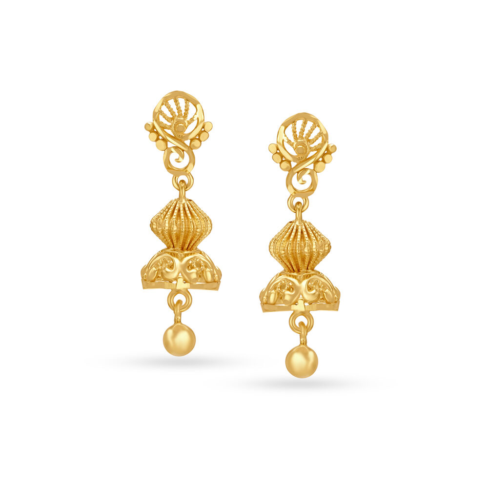 Pin by Tanishq - jewellery on Divyam | Gold jhumka earrings, Jewelry  design, Gold jewelry fashion