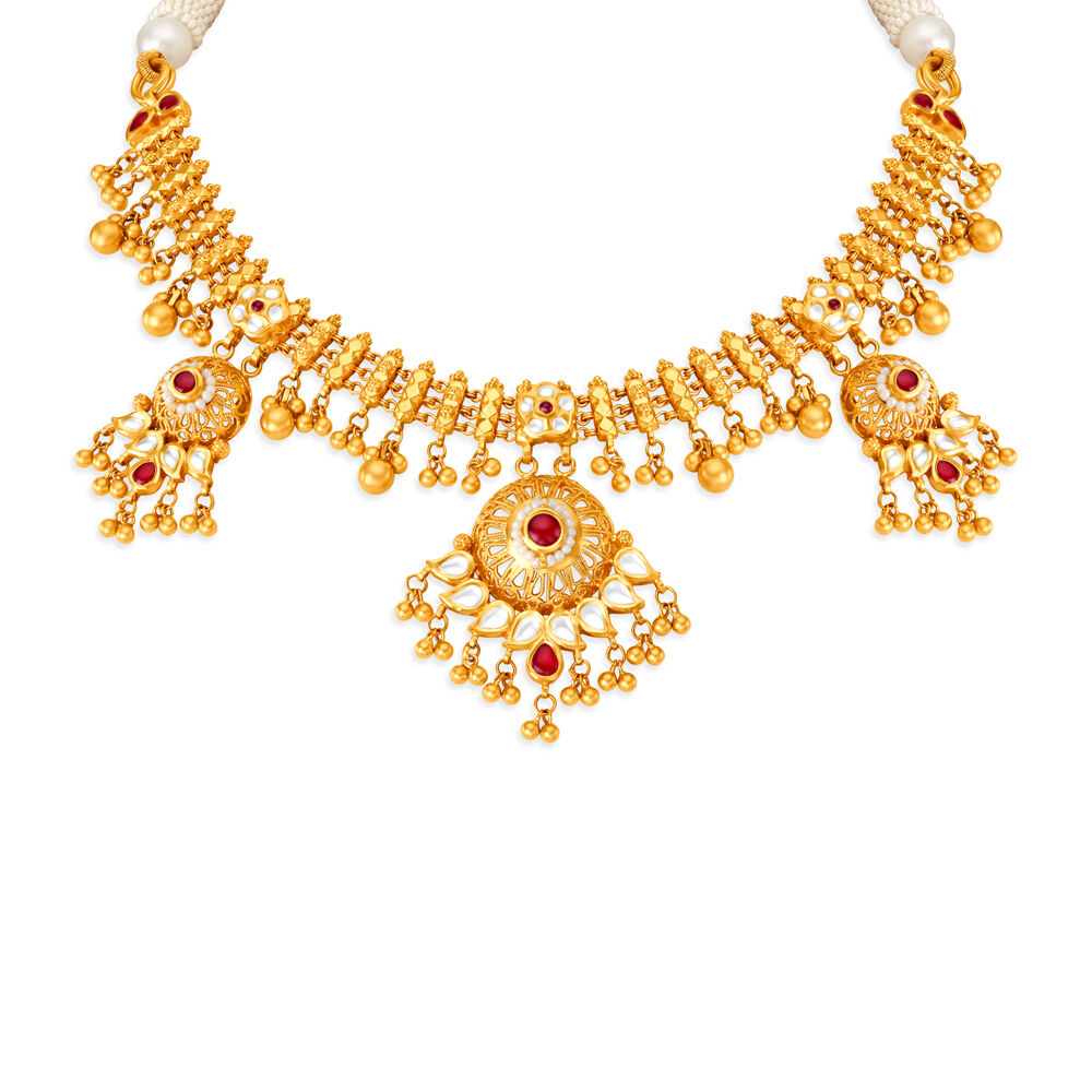 Kundan gold 2024 jewellery tanishq