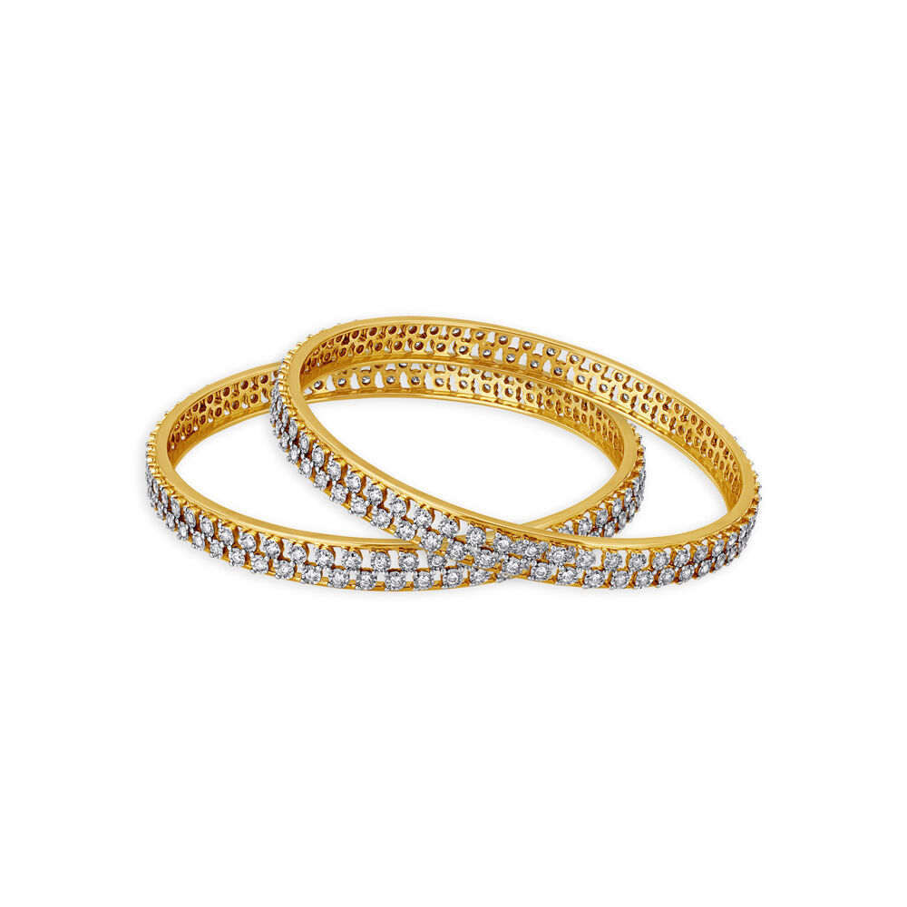 Women's Gold-Plated American Diamond Studded Bracelet With Finger Ring -  Priyaasi | Stud bracelet, American diamond, Diamond studs
