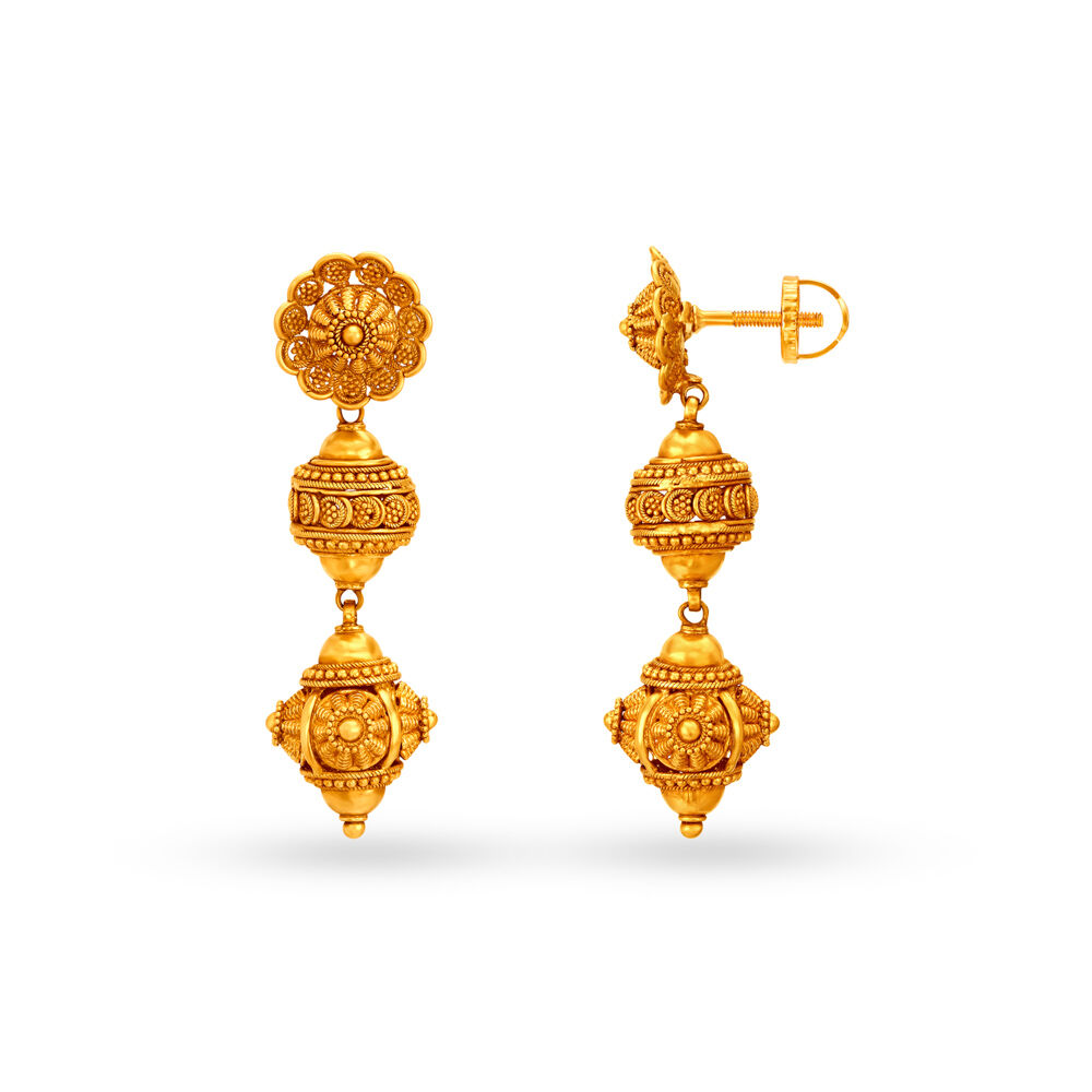Tanishq on Behance | Gold earrings designs, Pure gold jewellery, Bridal  gold jewellery designs