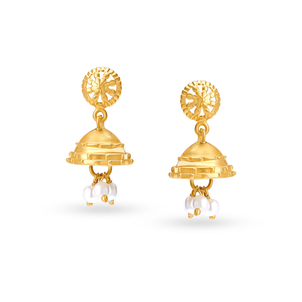 Magnificent Antique Gold Stud Earrings