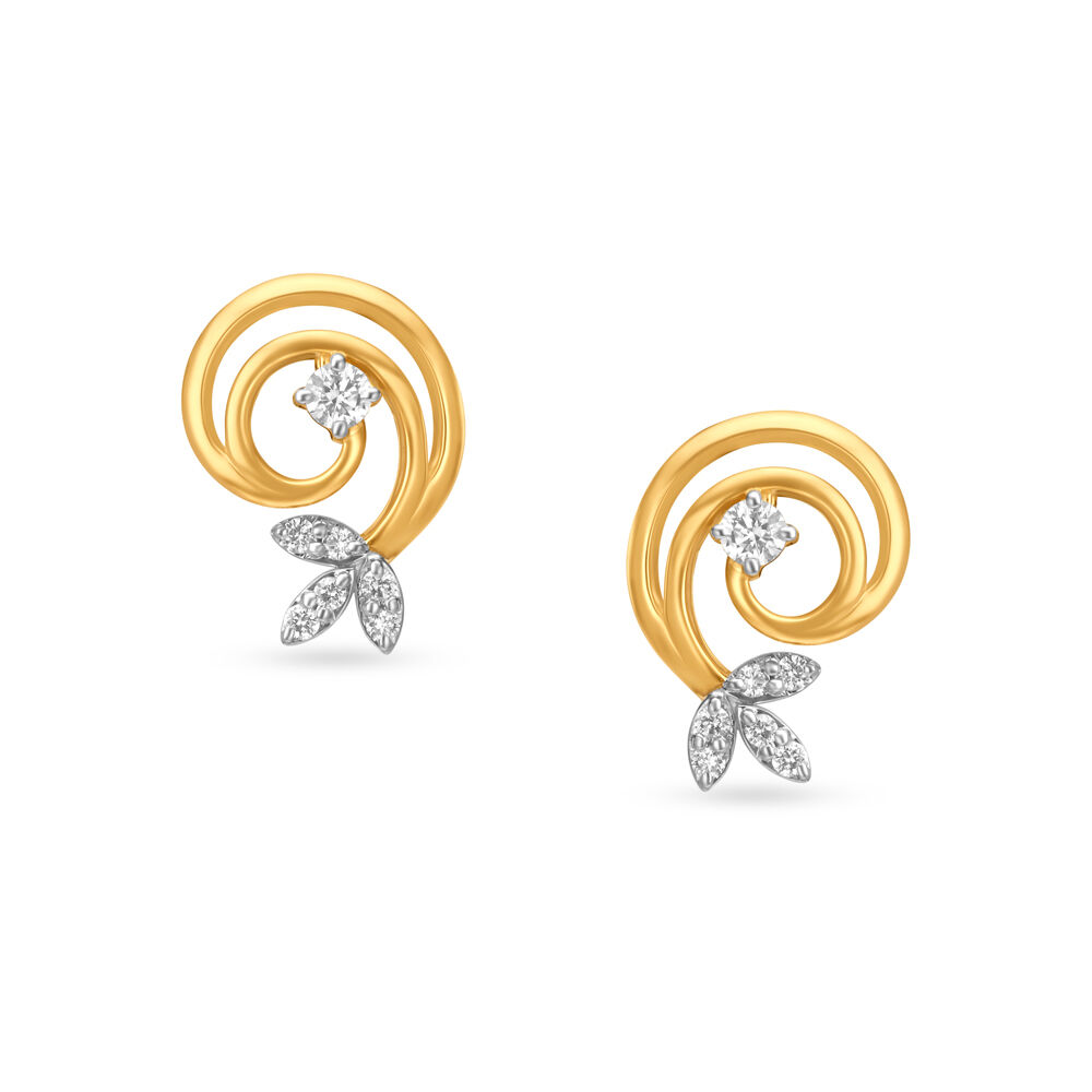 Modish Long Heart Pattern Diamond Drop Earrings for Kids