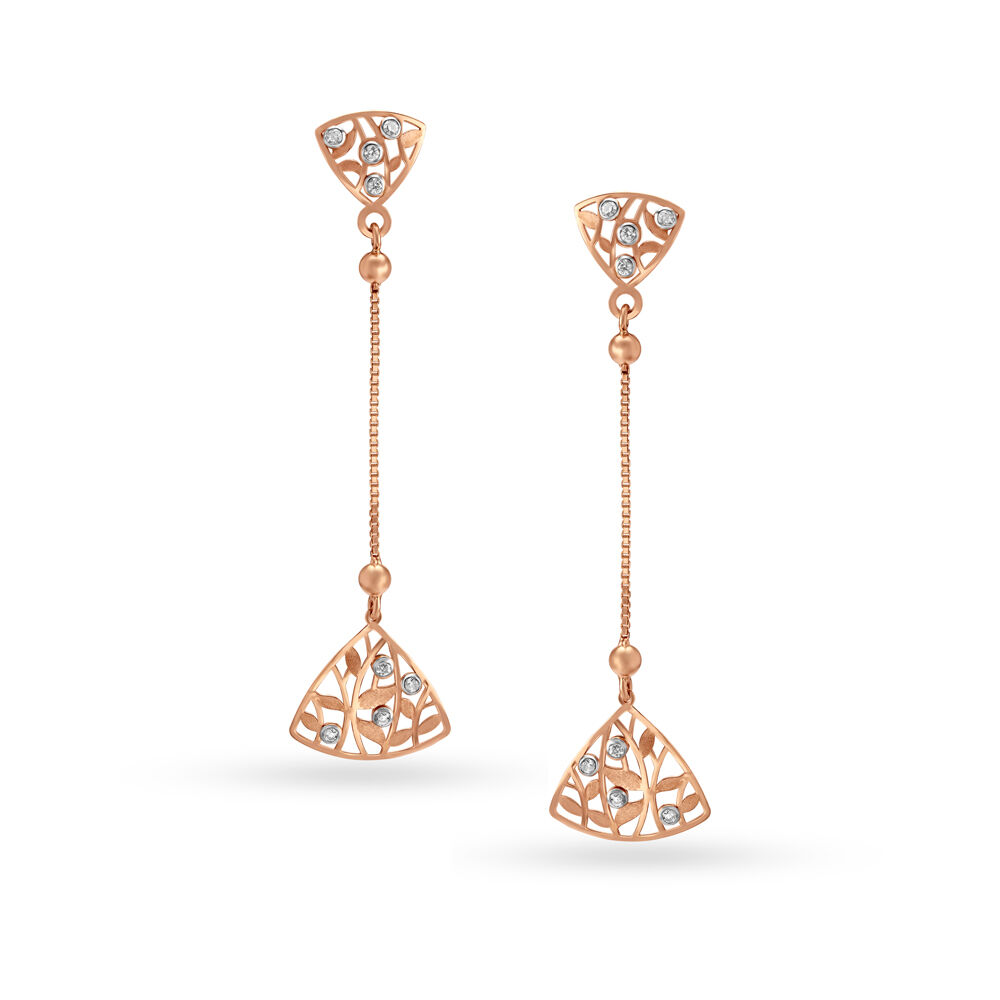 Daily Wear Hanging Gold Earrings | Long Earrings for Women | Costume J –  Jewellery Hat