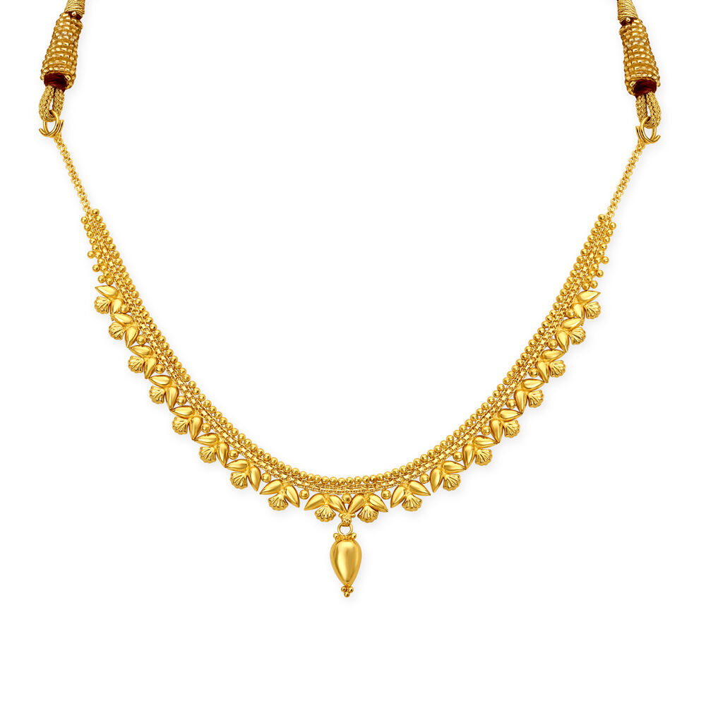 Light Weight Gold Necklace Design 18kt – Welcome to Rani Alankar
