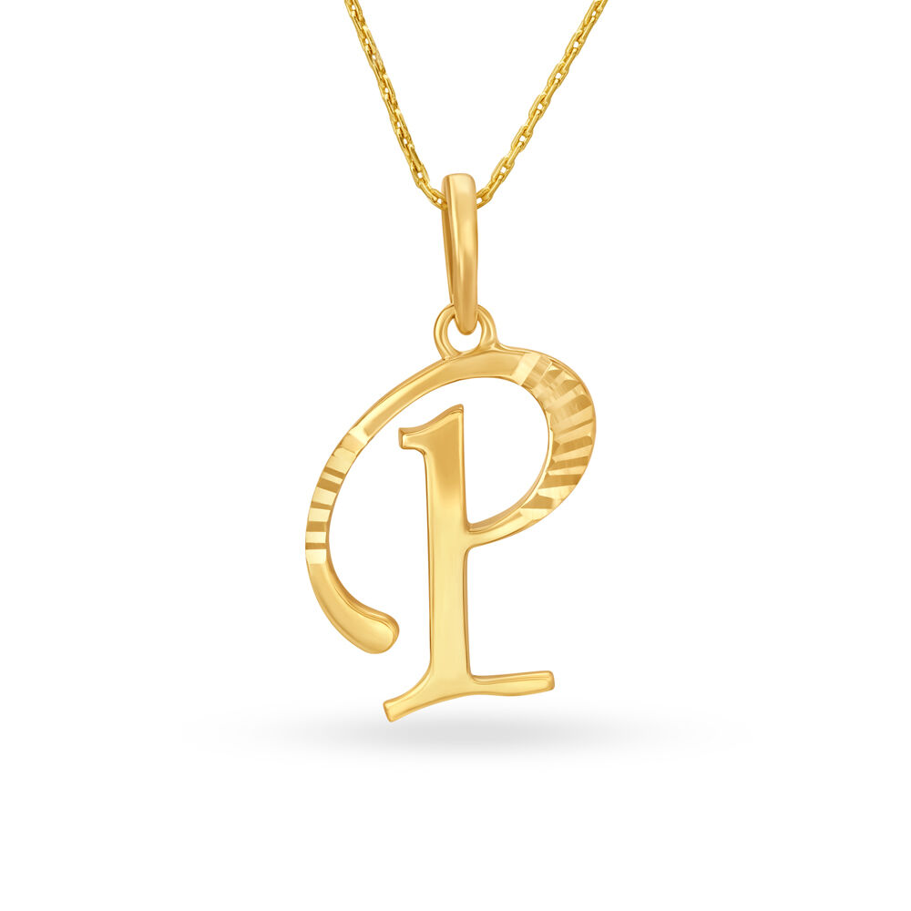 Letter p sale pendant gold