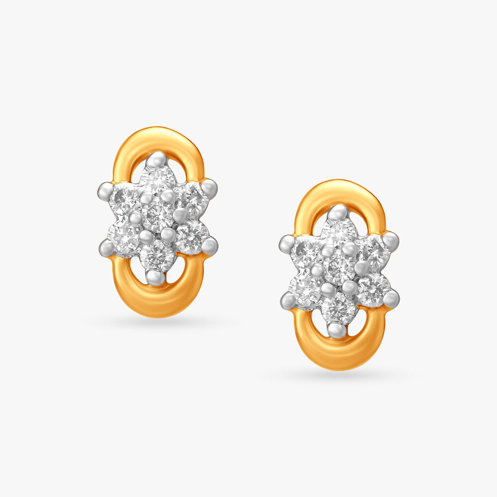 Tanishq Sparkling Gold Stud Earrings Price Starting From Rs 35,554. Find  Verified Sellers in Latur - JdMart