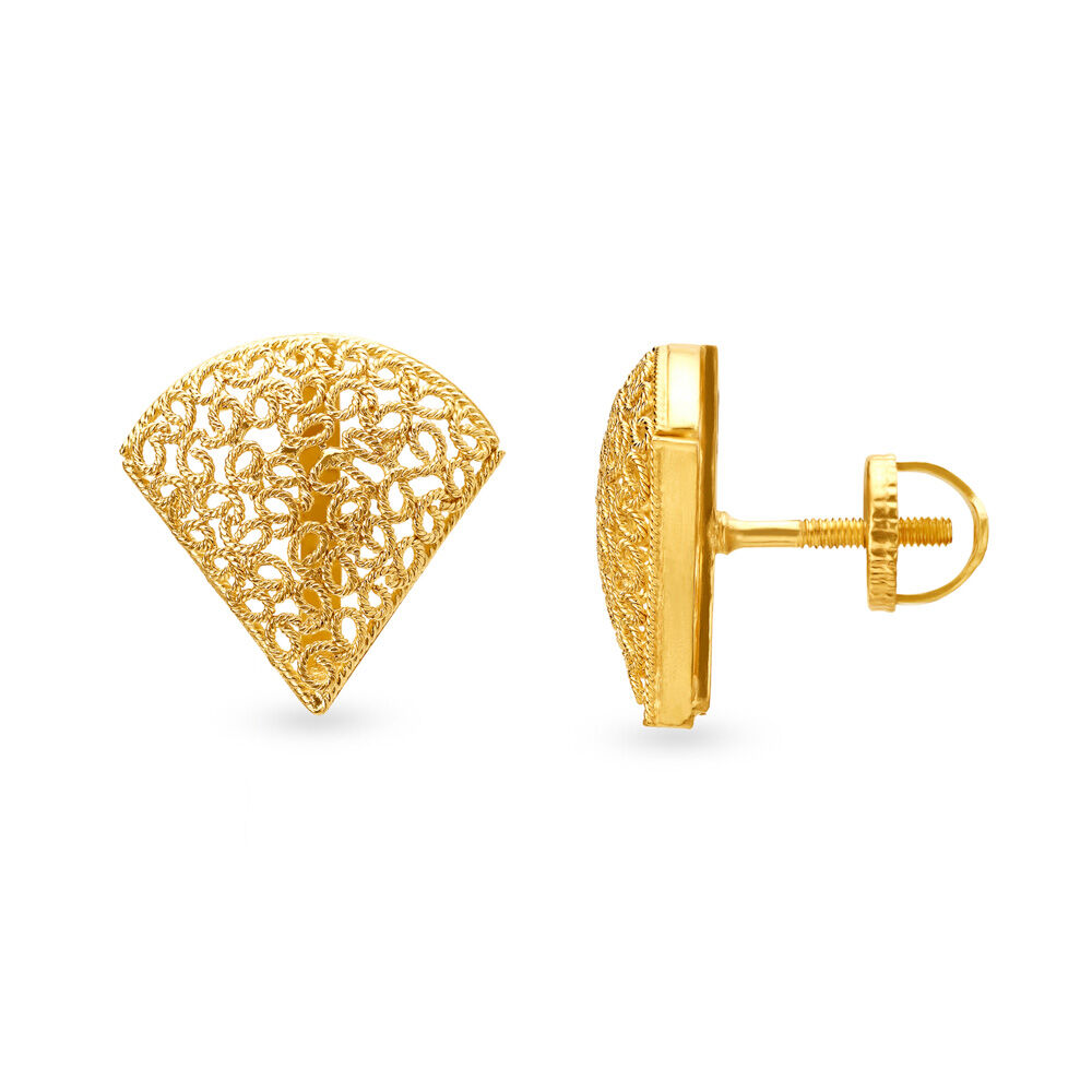 Triangle shaped deals earrings gold