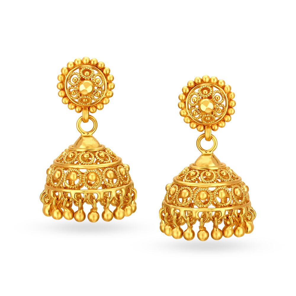 Jhumka gold sale tanishq