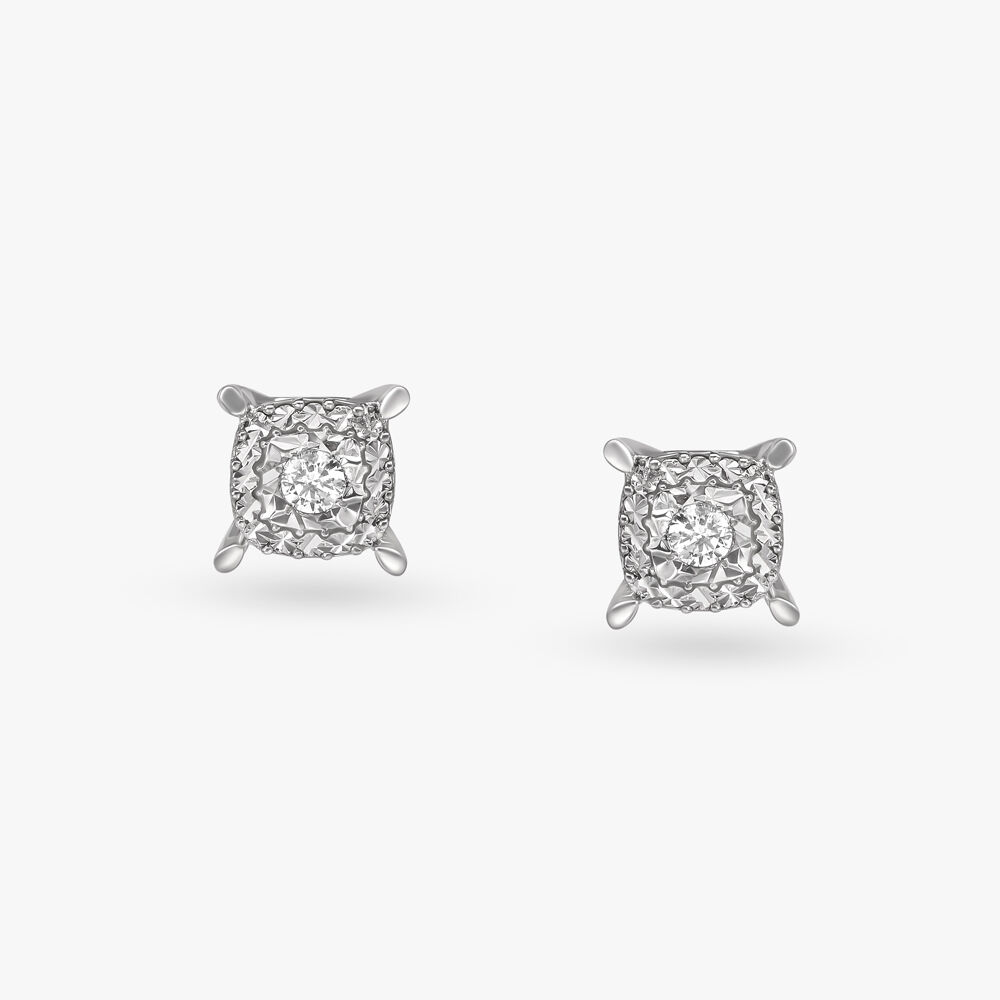 Buy Cushion 050ct Moissanite Stud Earrings  Fiona Diamonds