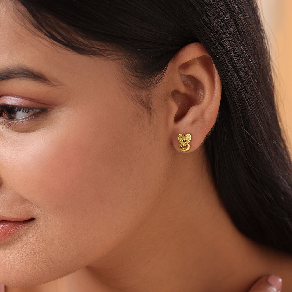 Solid Gold Stud Piercing Earrings | Astrid & Miyu