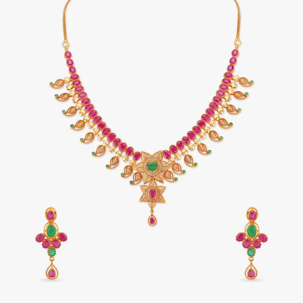 Vintage Style Oval Ruby Necklace Rose Gold Halo Diamond Pendant Chain | La  More Design