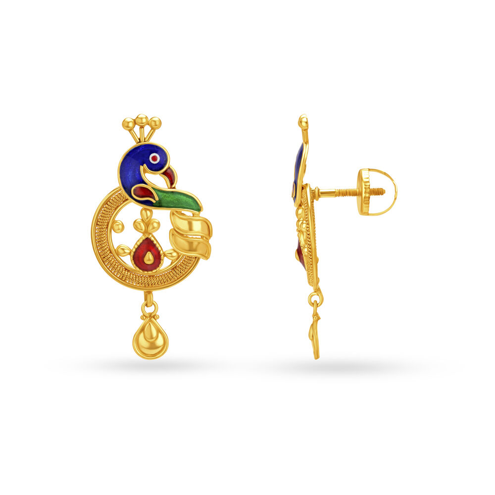3 Grams Gold Earrings New Design Model from GRT Jewellers - YouTube
