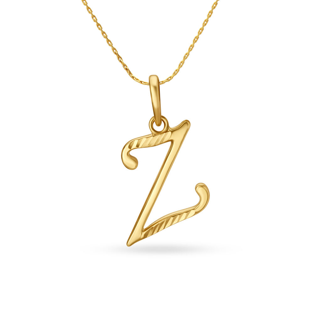 Letter Z Alphabet Initial Silver Necklace - Etsy