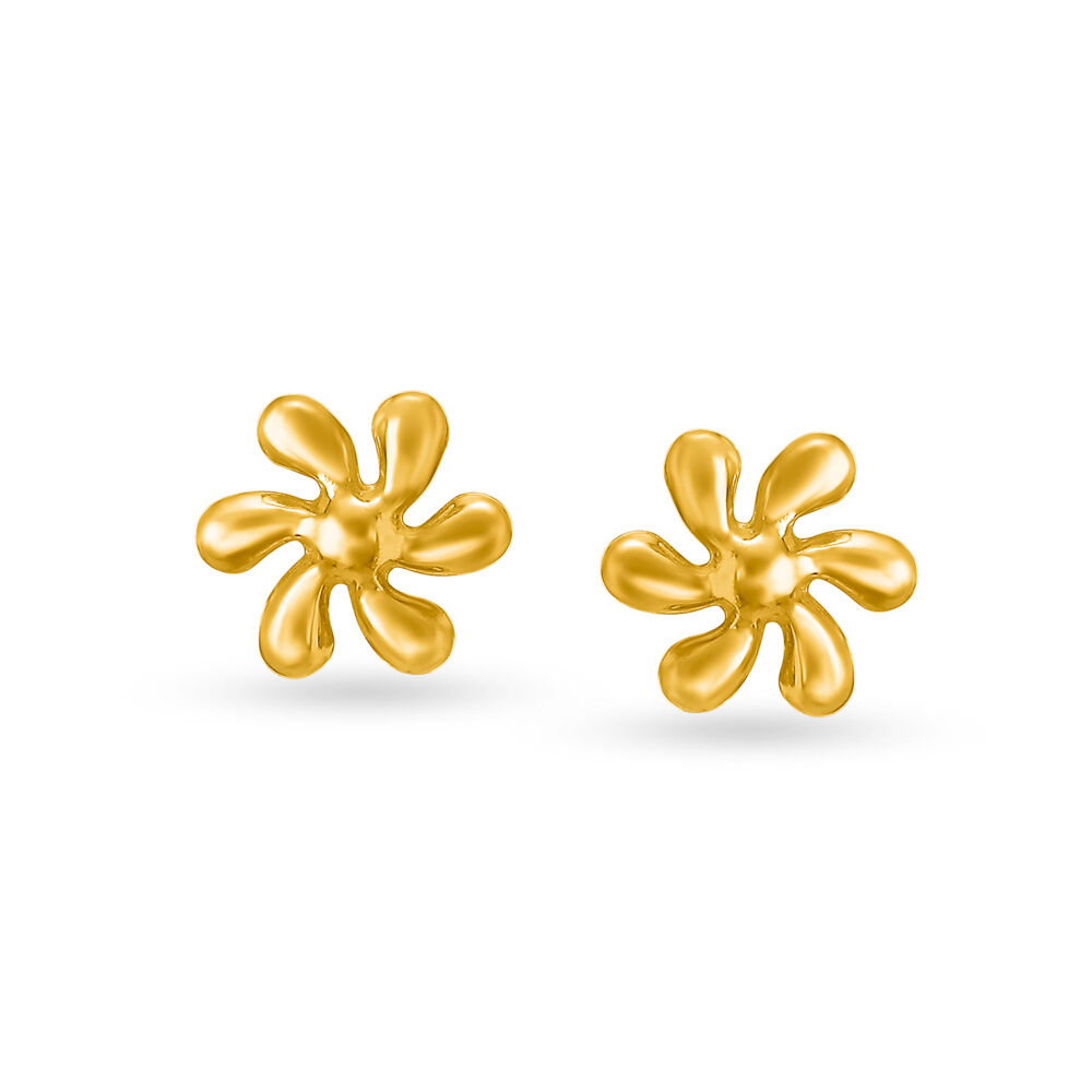 Buy Enchanting 22 Karat Yellow Gold Floral Jhumkas at Best Price | Tanishq  UAE