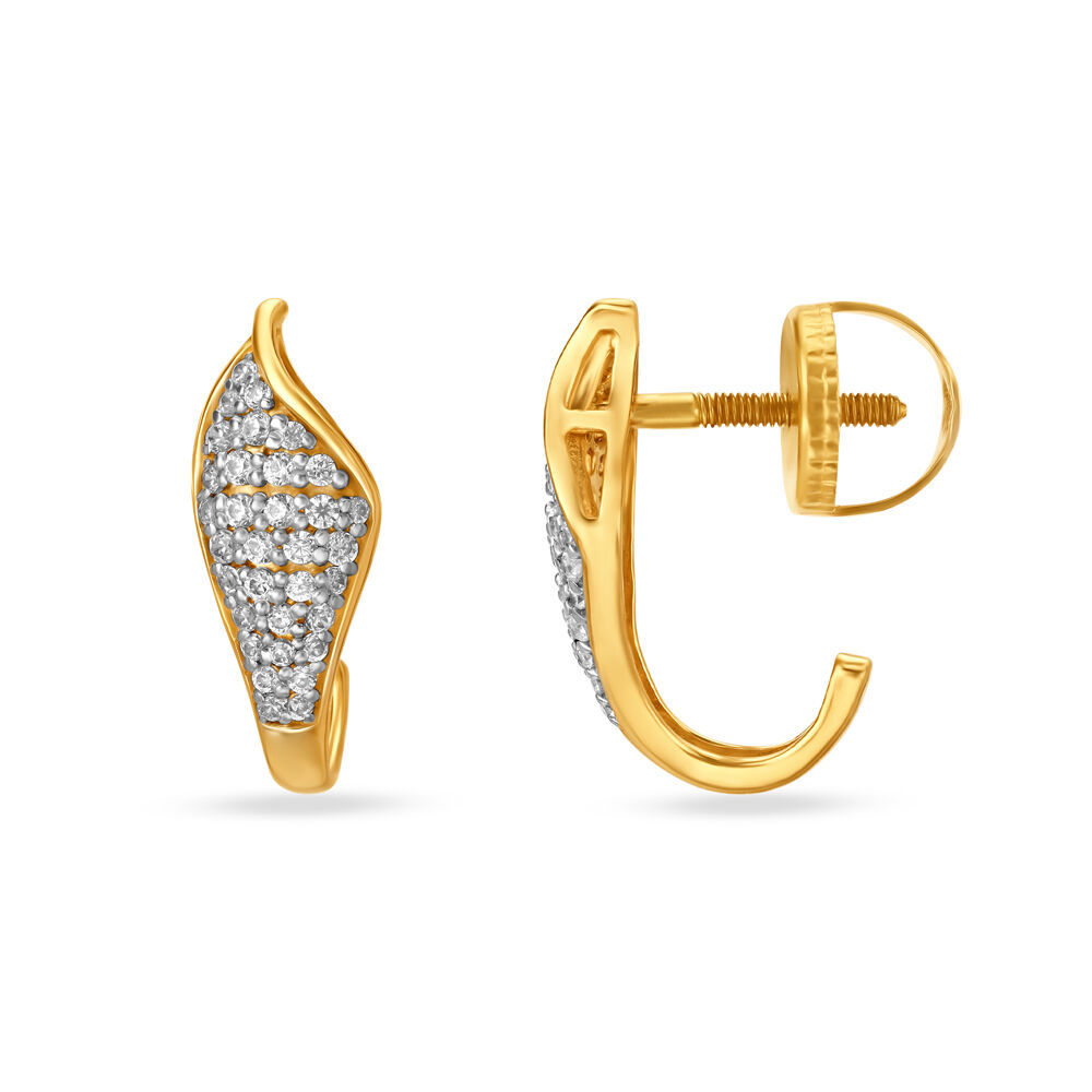 Flipkart.com - Buy SSFJ 1 gram gold jJ type earring stud Copper Stud Earring  Online at Best Prices in India