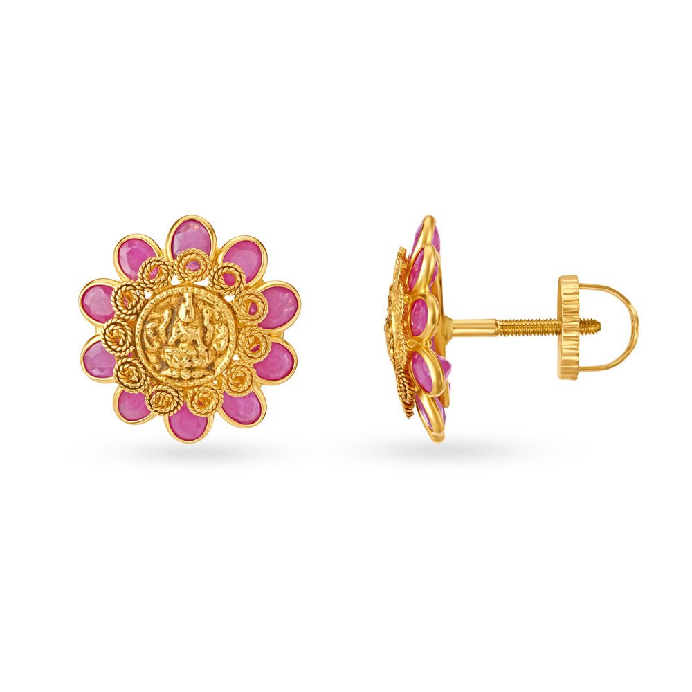 Tanishq ruby deals studs