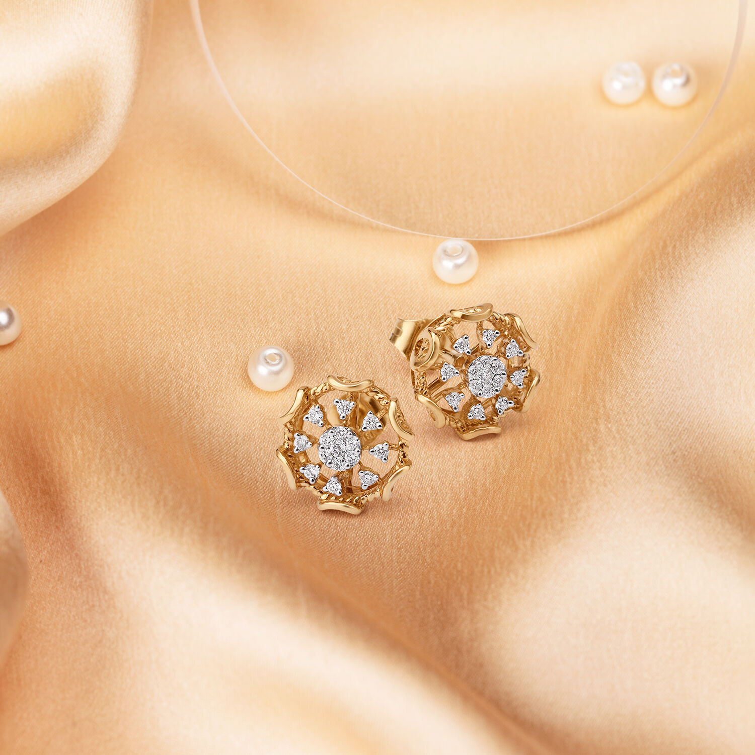 Enchanting Diamond Stud Earrings