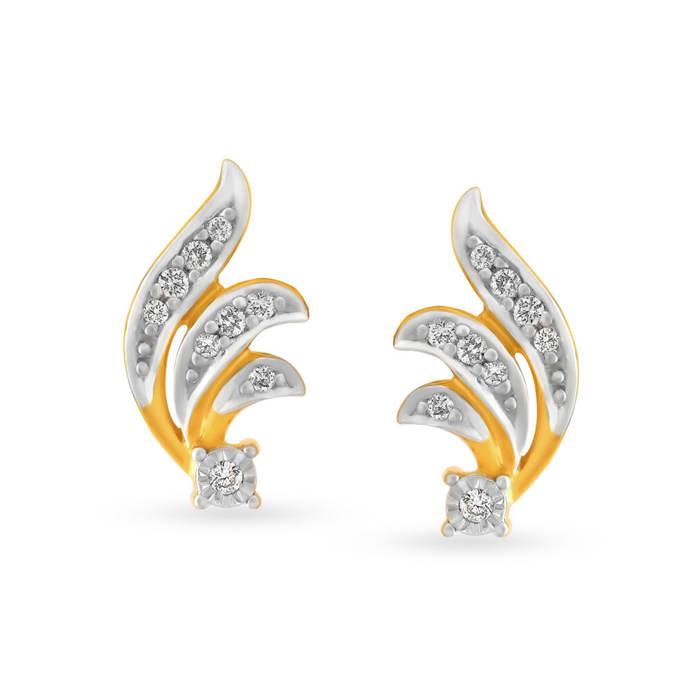 Buy Mia by Tanishq 18 Karat Yellow Gold Diamond Stud Earrings Online At  Best Price @ Tata CLiQ