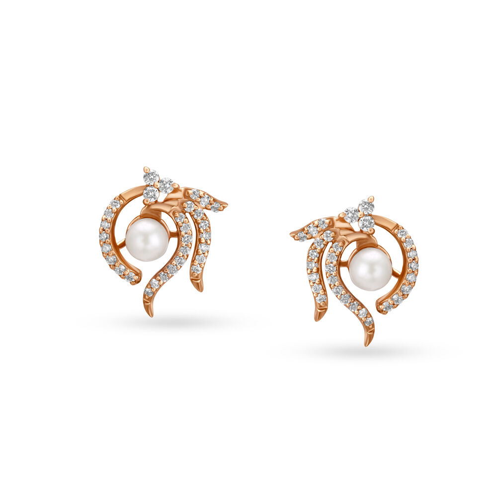 Mia By Tanishq 14kt Rose Gold Earrings and Ring | Rose gold earrings,  Rings, 14kt rose gold