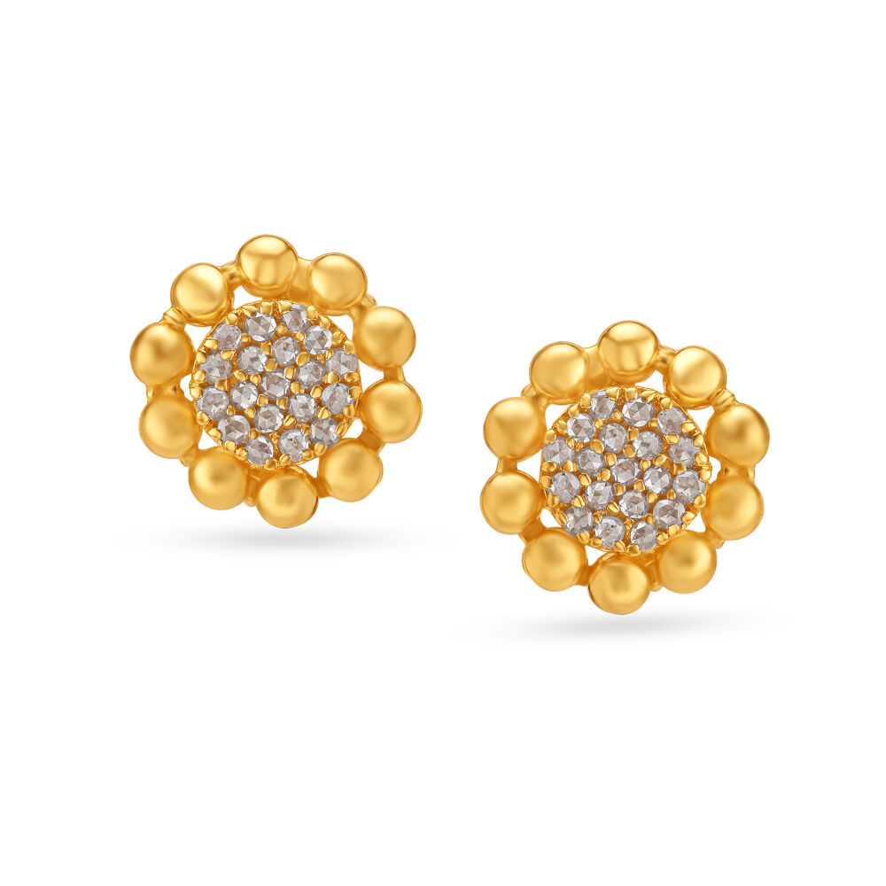 Daily wear gold earrings designs lightweight stud earrings ideas 18k small  earrings - YouTube | Gold earrings designs, Designer earrings, Small  earrings