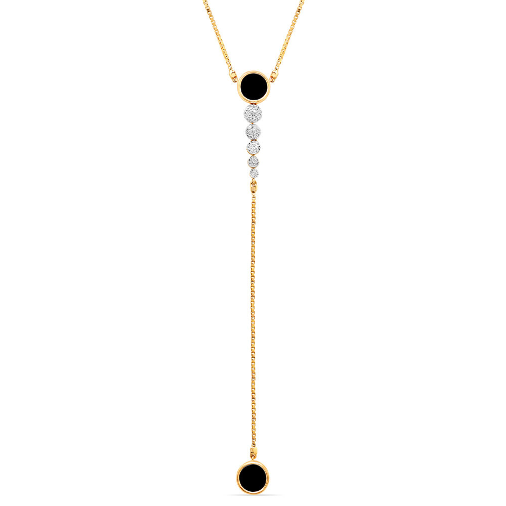 Petit Joli Necklace: 18k Rose Gold, Onyx & Diamonds | Pasquale Bruni