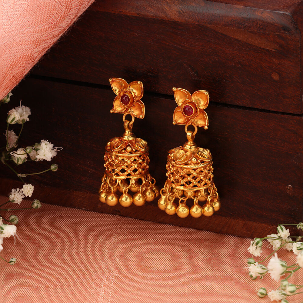 Basar Gold Earrings – Khanna Jewellers