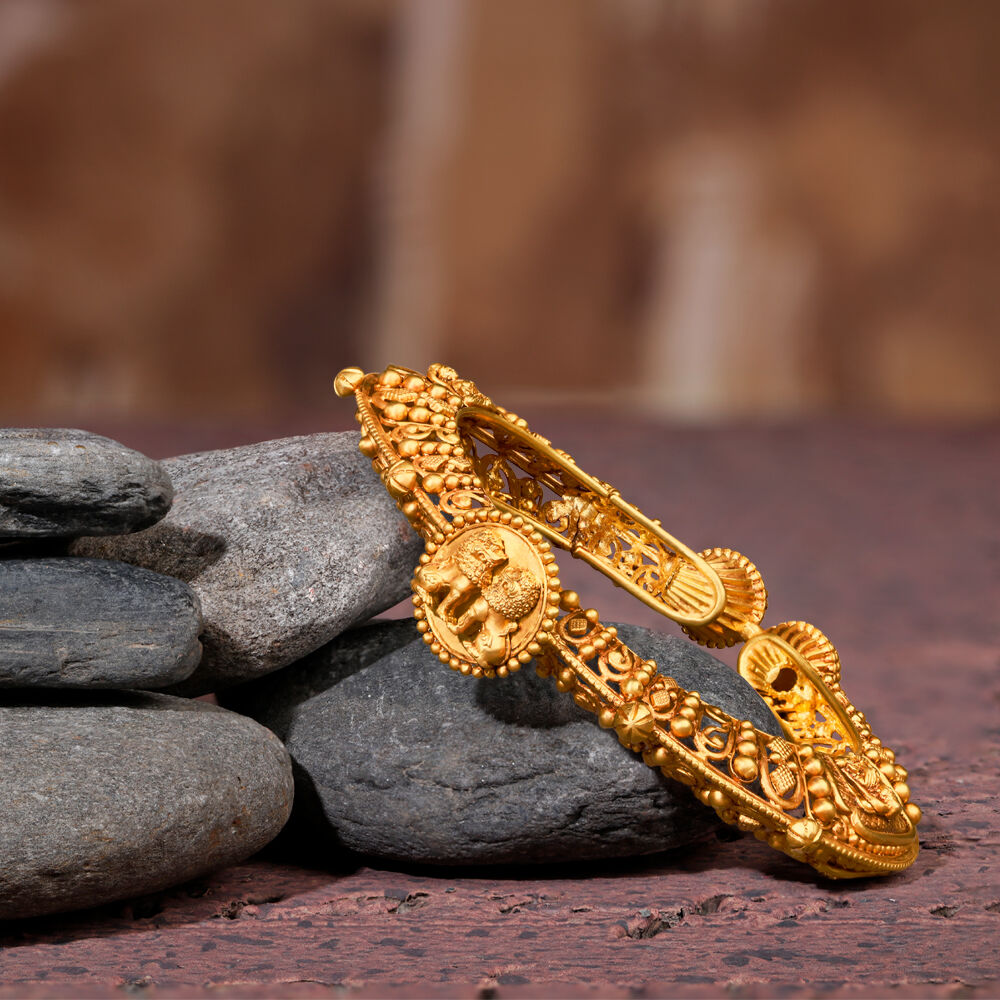 Stainless Steel Enamel Bracelet Bangle Kada For Women Rose Gold  ZIVOM