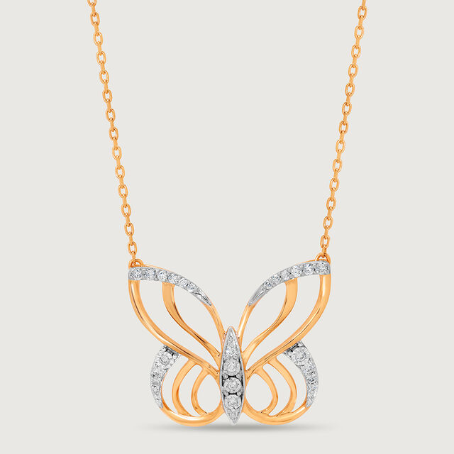 Cupid Edit 18KT Yellow & White Gold Diamond Necklace,,hi-res image number null