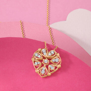 Transformable heart 18KT Gold & Diamond Necklace