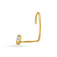 Flowerbud Gold and Diamond Nose Pin image number null