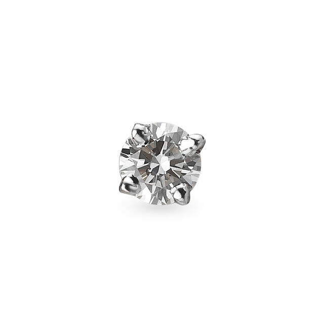 Shimmering Single Stone Diamond Nose Pin,,hi-res image number null