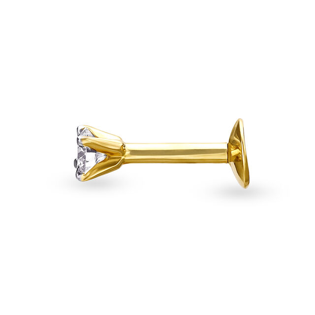 Shimmering Single Stone Diamond Nose Pin,,hi-res image number null