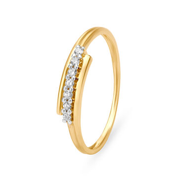 Ethereal 18 Karat Yellow Gold And Diamond Finger Ring