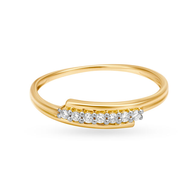 Ethereal 18 Karat Yellow Gold And Diamond Finger Ring,,hi-res image number null